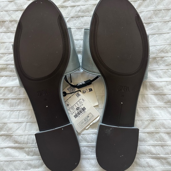 NWT Zara Flat Strap Slide Sandals - Picture 7 of 7